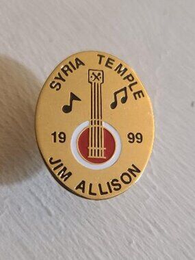 Syria Shriners Cheswick Pittsburgh Pennsylvania 1999 Lodge Banjo Music Lapel Pin